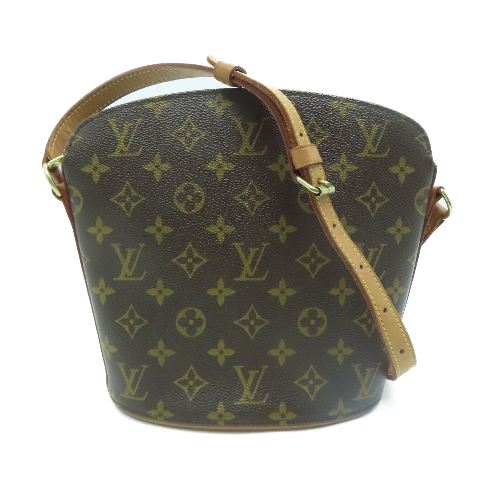 LOUIS VUITTON Monogram Drouot金扣肩背袋啡色