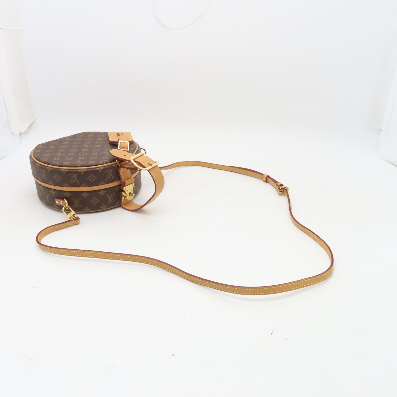 LOUIS VUITTON 【激減優惠】Monogram Petite Boite Chapeau金扣手挽肩背兩用袋啡色