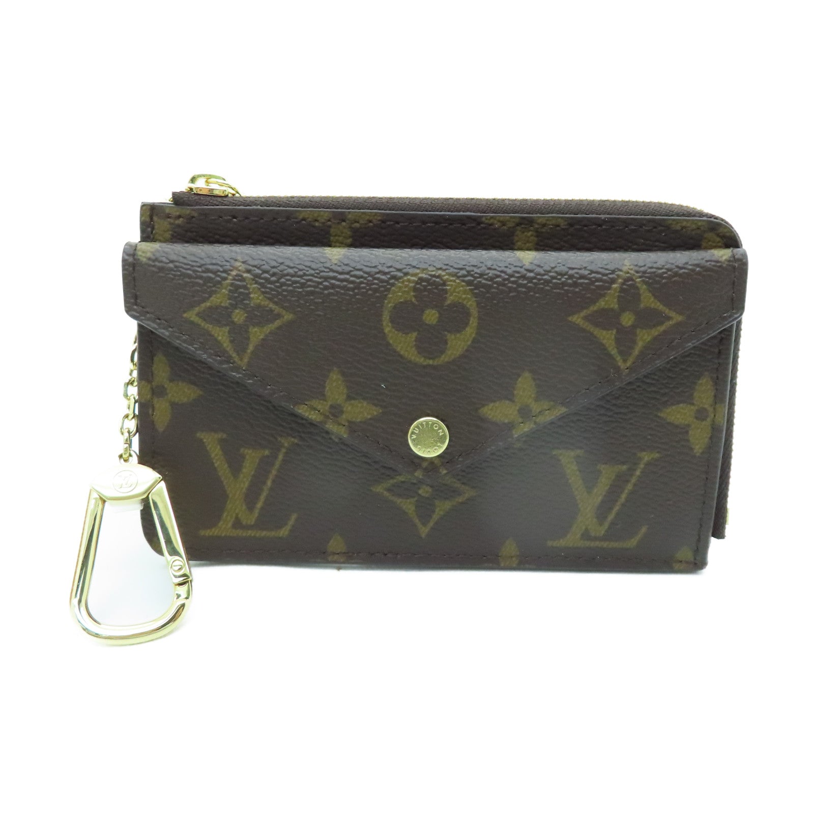 LOUIS VUITTON Monogram Recto Verso金扣卡片套啡色